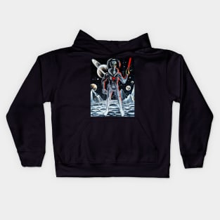 alien cyborg warrior Kids Hoodie